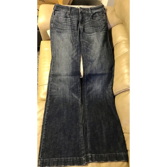 ARIAT REAL DENIM PERFECT RISE SIZE 30 XL FLARE  RISE 9.5 LENGTH 37 - Picture 1 of 10